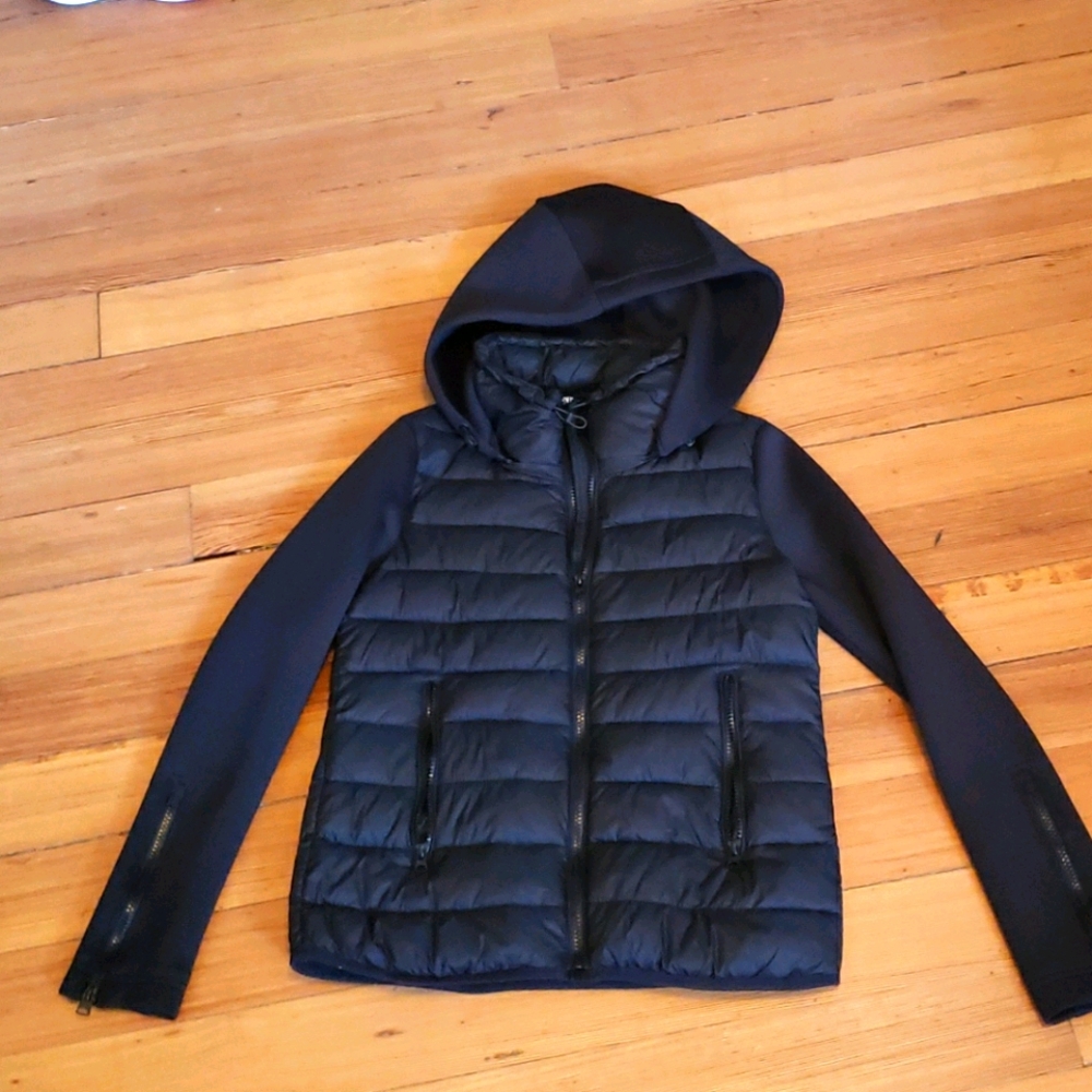 Zara mixed media packable puffer jacket